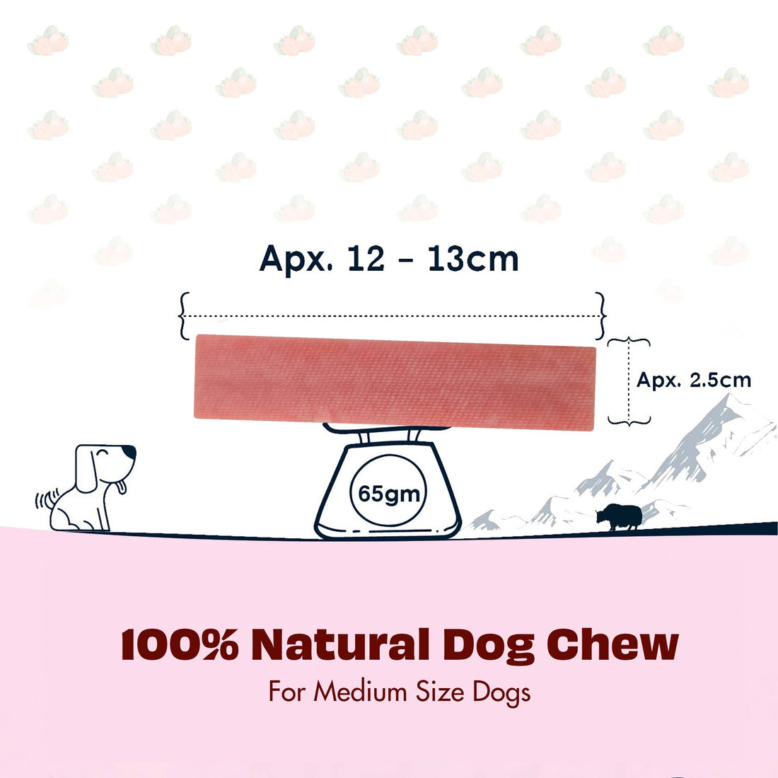 Pawfect Himalaya  // Naturlig og langtidsholdbar gnaveben (jordbær)