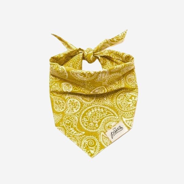 Paisley Fable // Hundebandana i Paisleymønster (lime)