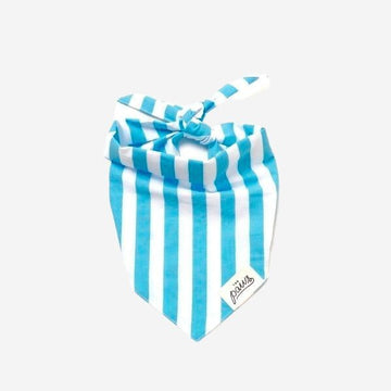 Lolly Blue // Hundebandana med striber (blå) Large