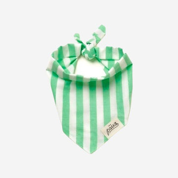 Lolly Green // Hundebandana med striber (grøn) M og L
