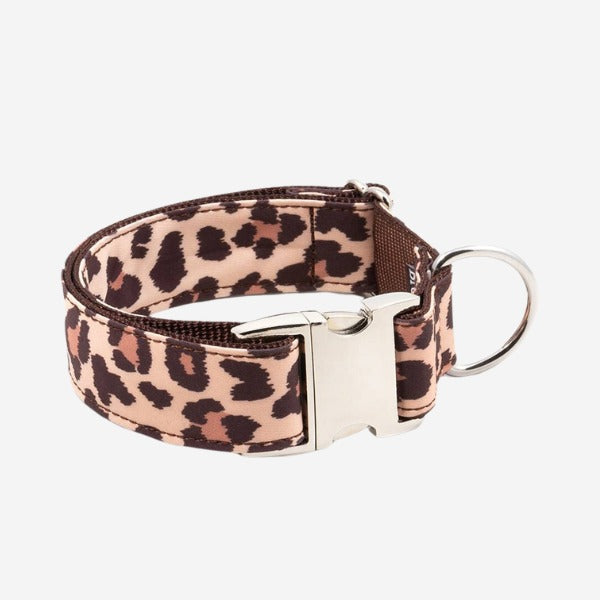 Brott Copons // Håndlavet hundehalsbånd i nylon (leopard)