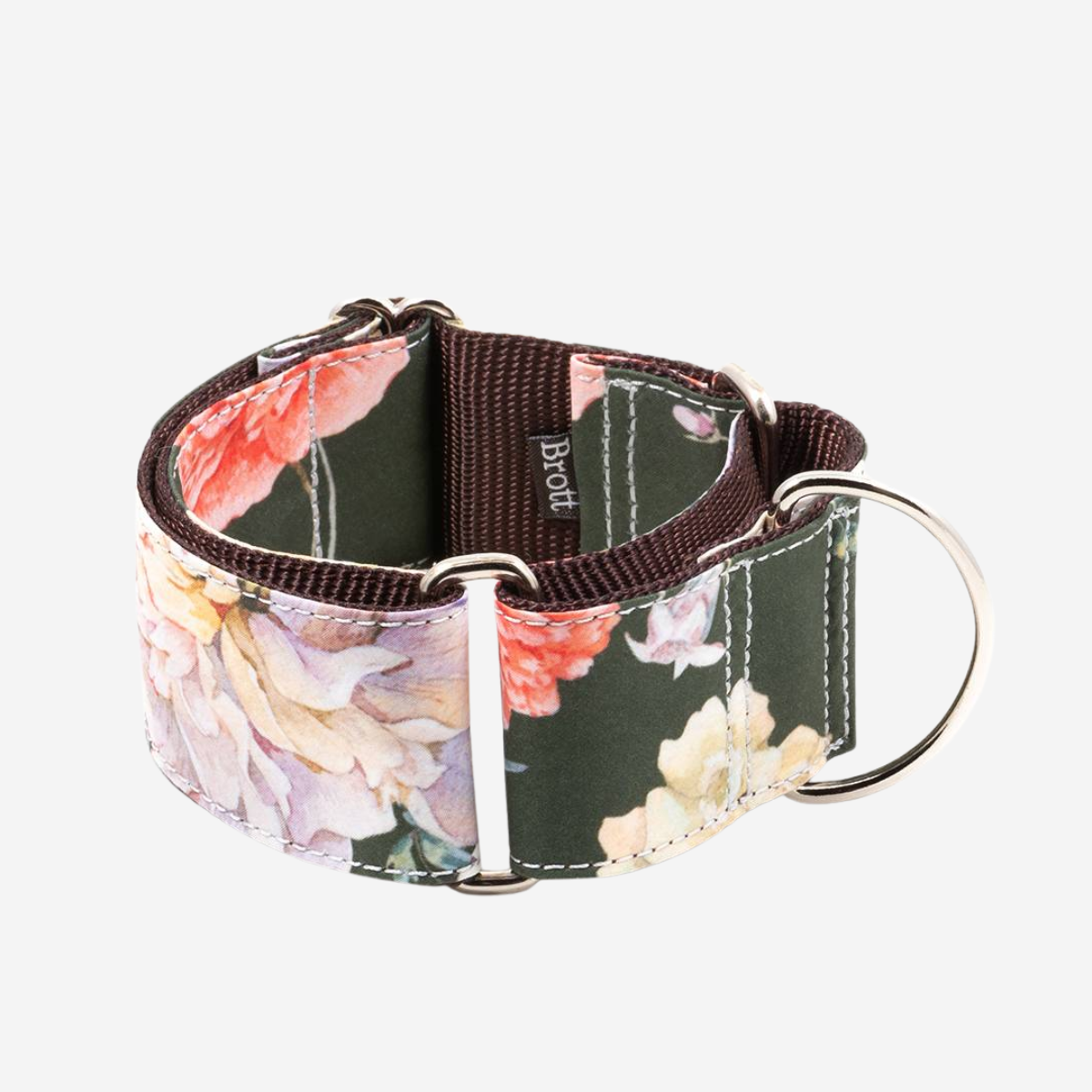 Martingale Brott Espelt // Halsbånd til mynder (blomster)