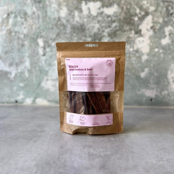 Buddy Sticks // Tyggesnacks af okseskind og hjortekød