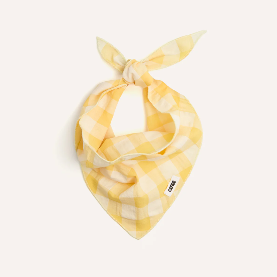 Cafide Bandana // Hundebandana i bomuld (yellow vichy)