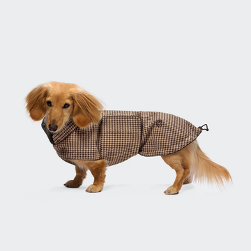 Cloud7 Brooklyn, Gravhund // Varm og vandafvisende hundejakke (houndstooth)