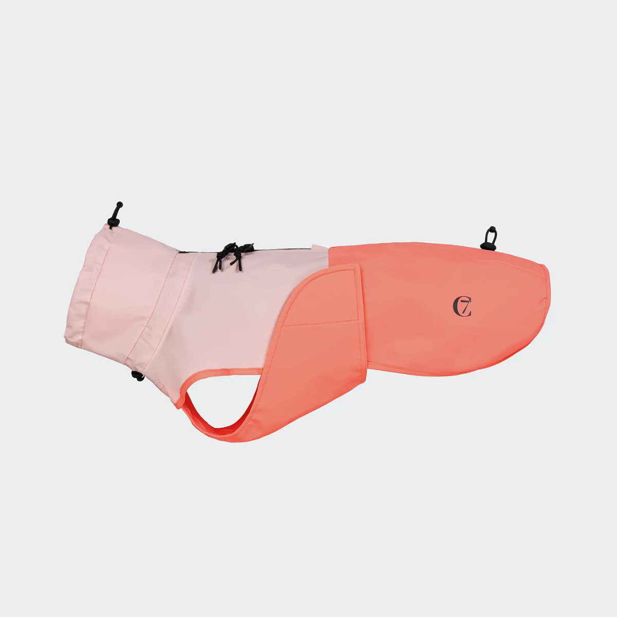 Cloud7 AKTIV, Gravhund // Vand -og vindtæt regnjakke med refleks (peach/pink)