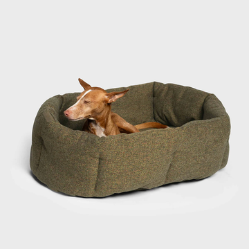 Cloud7 Cushion Lazy // Blød hundekurv med høje kanter (mélange olive)