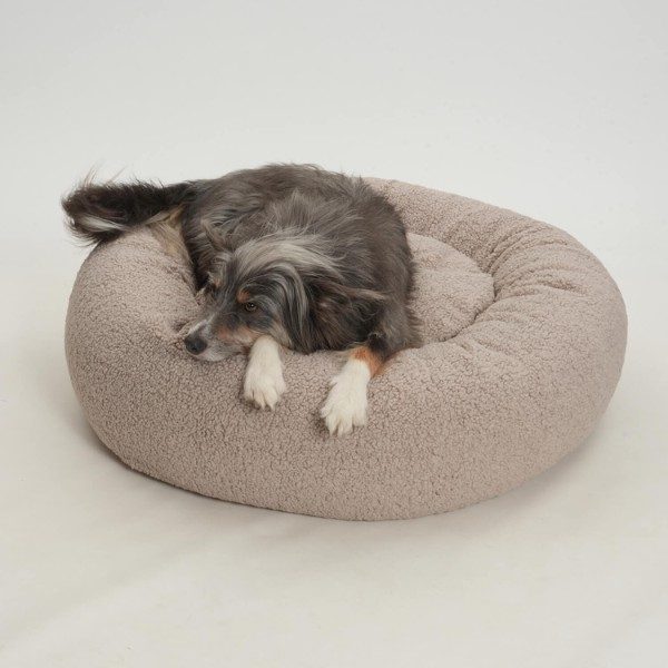 Dogs in the City Loop // Fluffy donut hundeseng (beige)