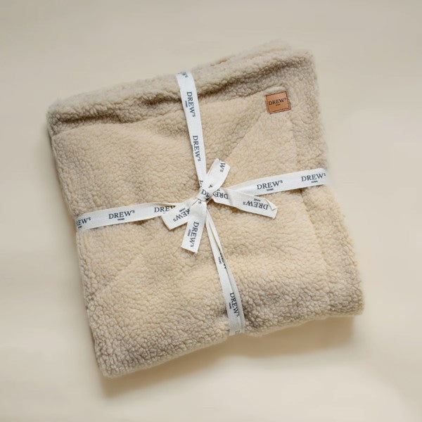 Drew's Dogwear Teddy // Blødt hundetæppe i teddy fleece (beige)