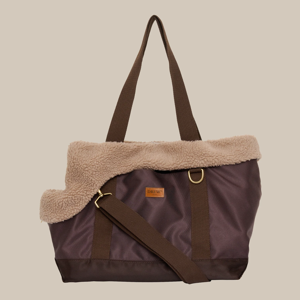 Drew's Dogwear Cali // Hundetaske med teddy inderfor