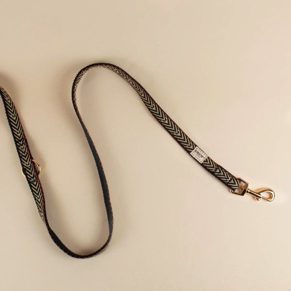 Drew's Dogwear Bright Orange // Adjustable and lightweight leash (beige/orange)