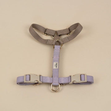 Drew's Dogwear Lavender // Justerbar y-sele (lilla/beige)
