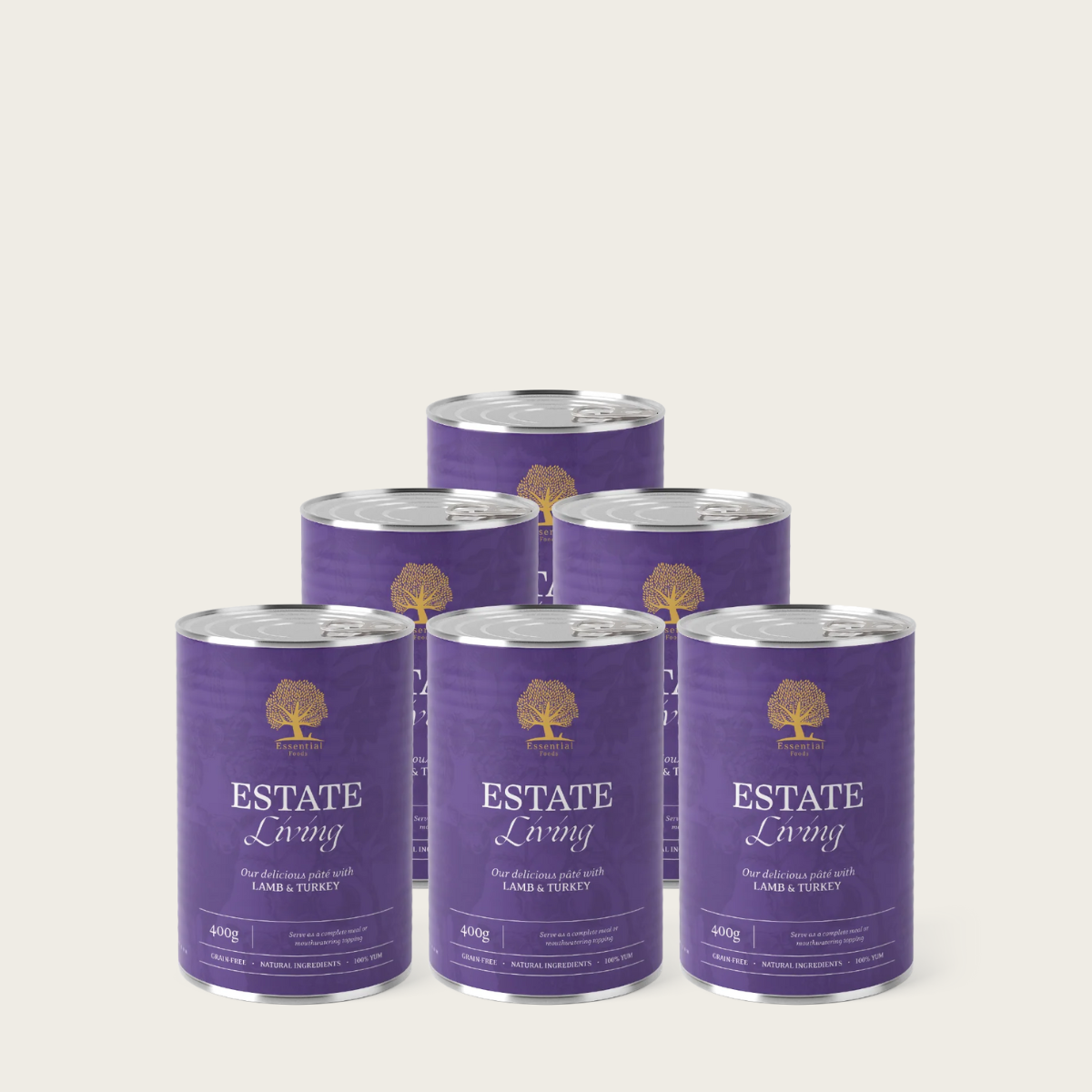 Essential Estate Living Paté // Vådfoder med lam og kalkun (6 x 400g)