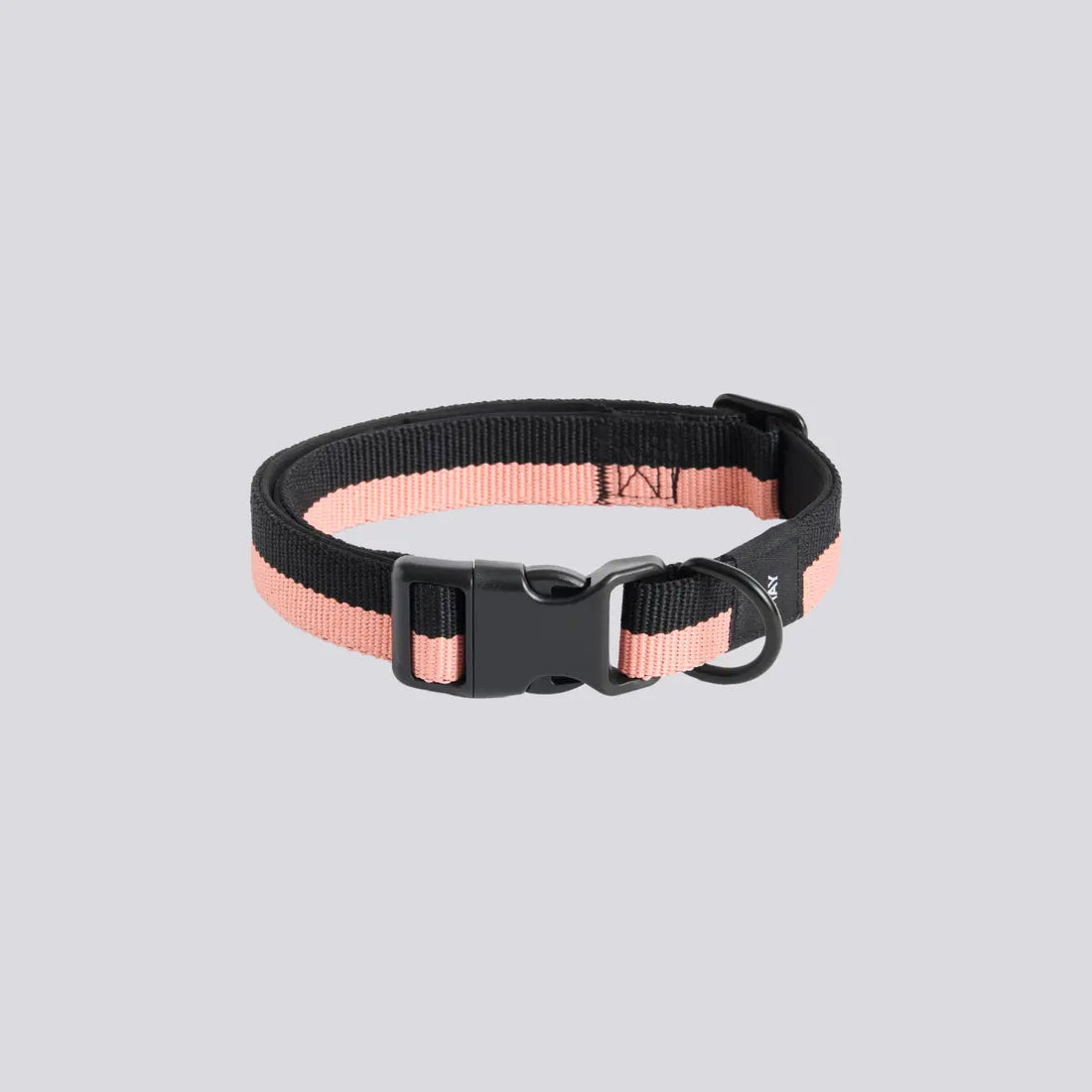 HAY Dogs Flat // Justerbart halsbånd i blødt nylon (pink/sort)