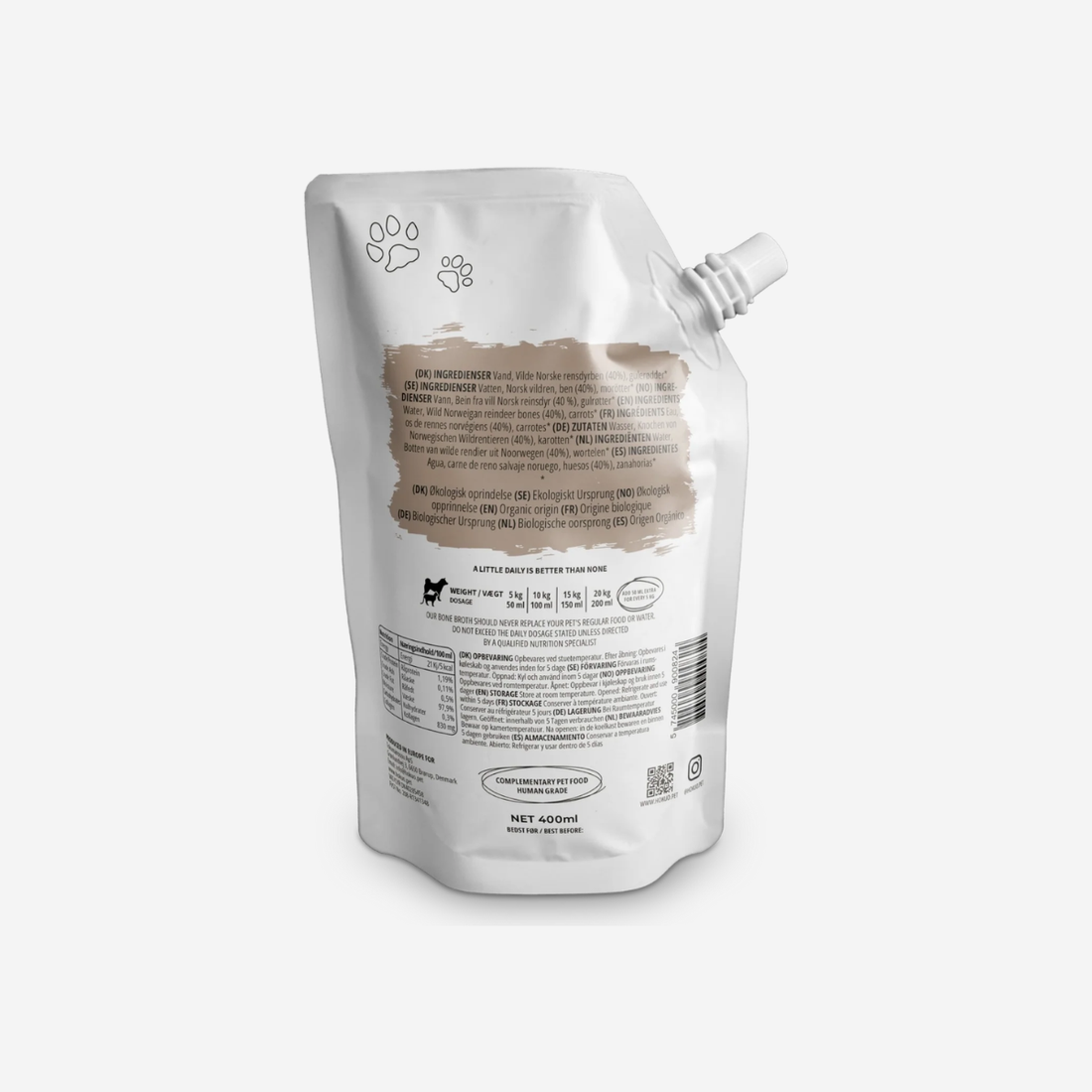 Hokuō® Rensdyr // Næringsrig bone broth til hunde