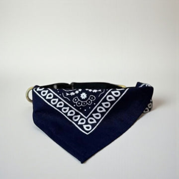 Dog Collective // ​​Adjustable bandana collar (paisley blue)