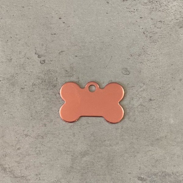 Dog tag // Premium meat bone small (rose gold)