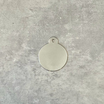 Dog tag // Standard round large (chrome)