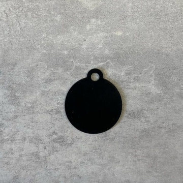 Dog tag // Standard round large (black)