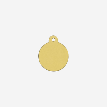 Hundetegn // Standard rund lille (guld aluminium)