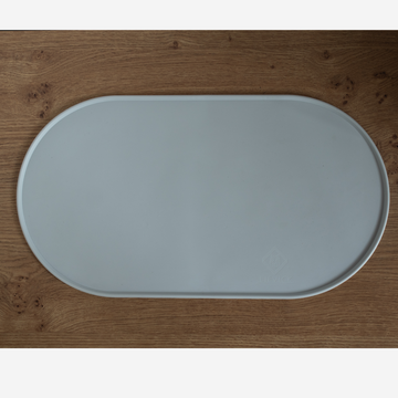 Lievick No Spill Mat // Silicone mat for dog bowls (light grey)