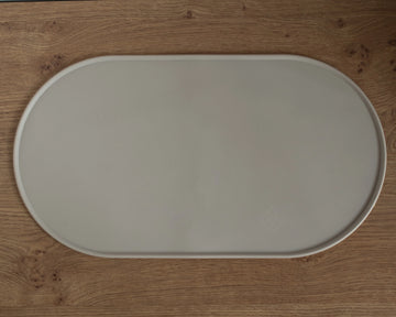 Lievick No Spill Mat // Silicone mat for dog bowls (light grey)