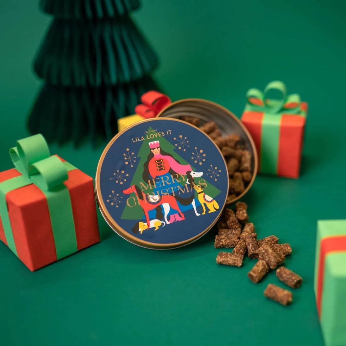 Lila Loves It Christmas // Bløde godbidder i genanvendelig juledåse (vildtkød)