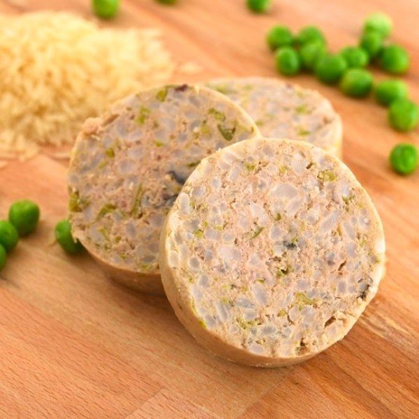Mæt Salmon Risotto // Frisk hundefoder særligt godt til pels og hud (laks)