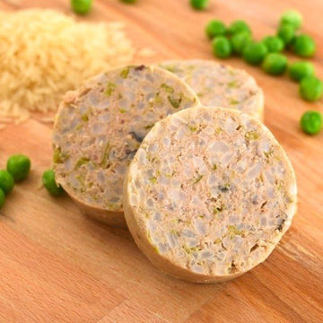 Mæt Salmon Risotto // Frisk hundefoder særligt godt til pels og hud (laks)