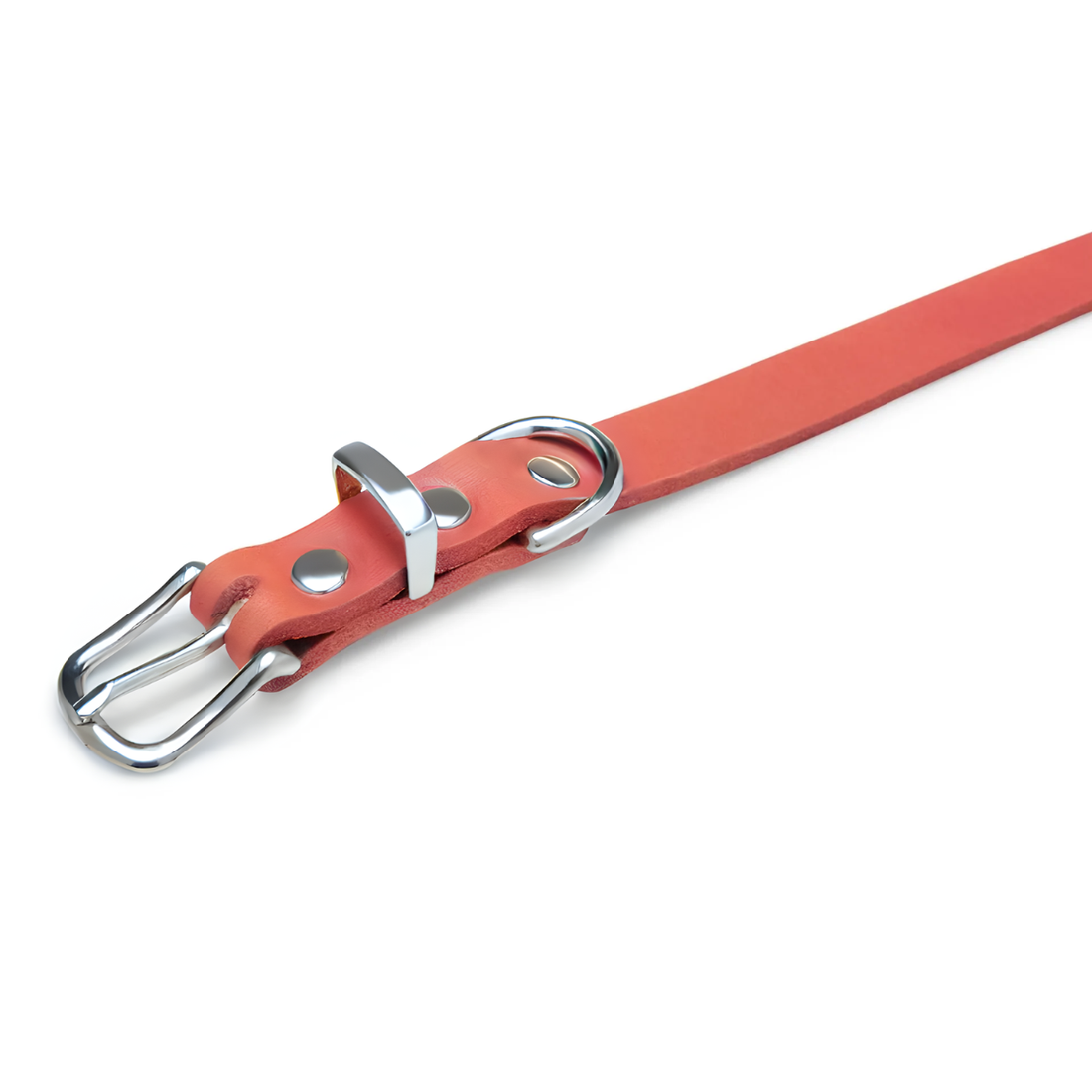 Butter Coral Pink // Halsbånd i blødt læder (lyserød)