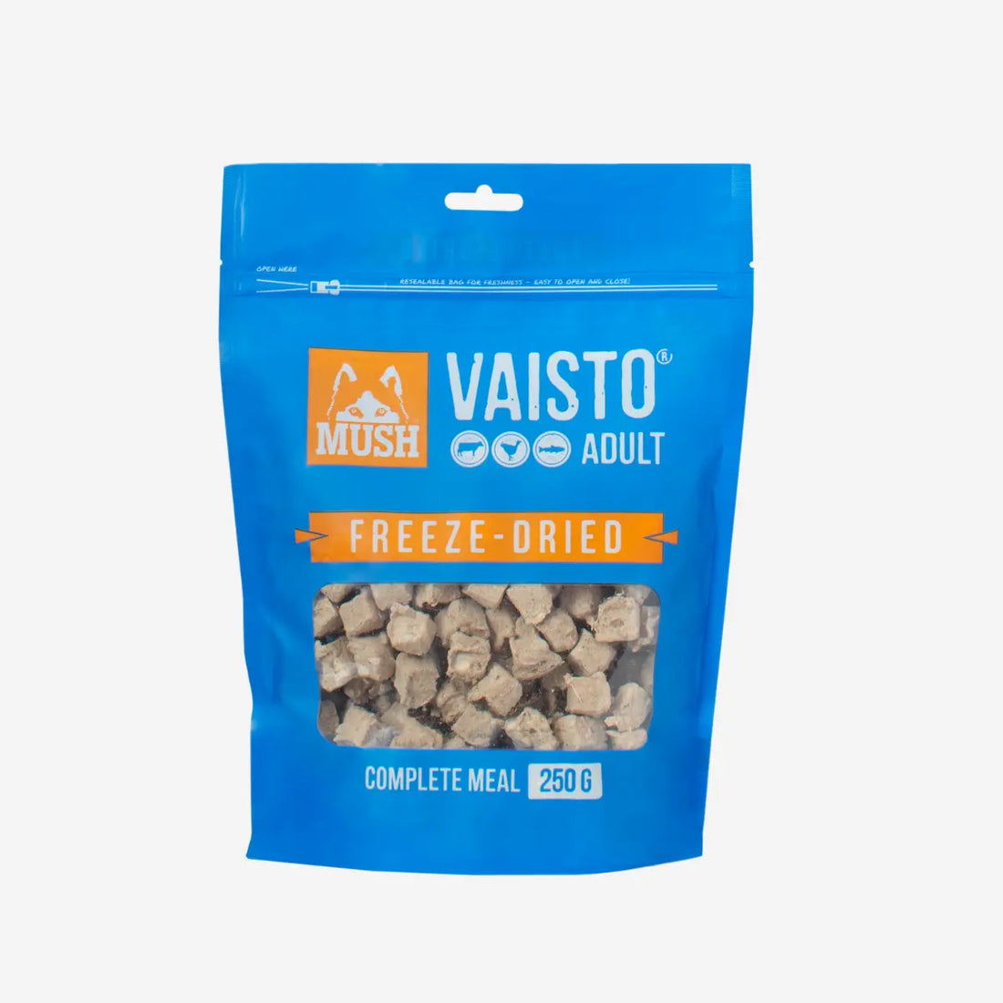 Mush Blue Freeze-dried // Soft food suitable for dogs with sensitive skin (beef, turkey, salmon)