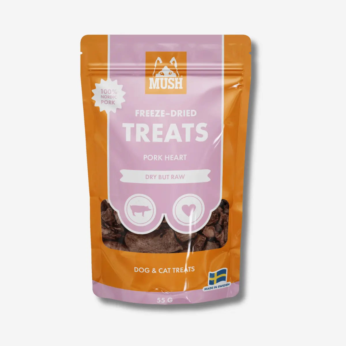 Mush Treats, Pork Heart // Smagfuld frysetørrede godbidder med gris (hjerte)