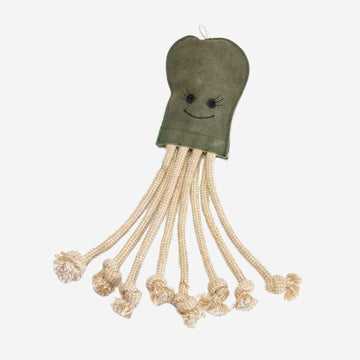 Olive the Octopus // Hundelegetøj med ekstra crunch (blæksprutte)