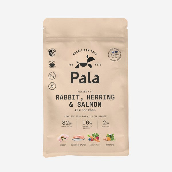 Pala Recipe 4 // Hundefoder til ekstra kræsne hunde (kanin, sild og laks)