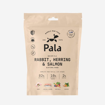 Pala Recipe 4 // Hundefoder til ekstra kræsne hunde (kanin, sild og laks)