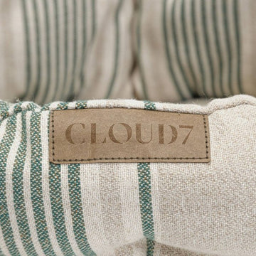 Cloud7 Pillow Lazy // Blød hundekurv med høje kanter (green stripes)