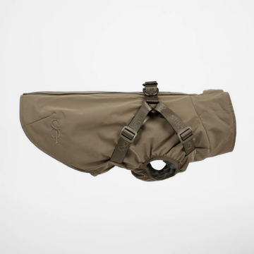Staey Norma // Let hunderegnjakke med sele (taupe)