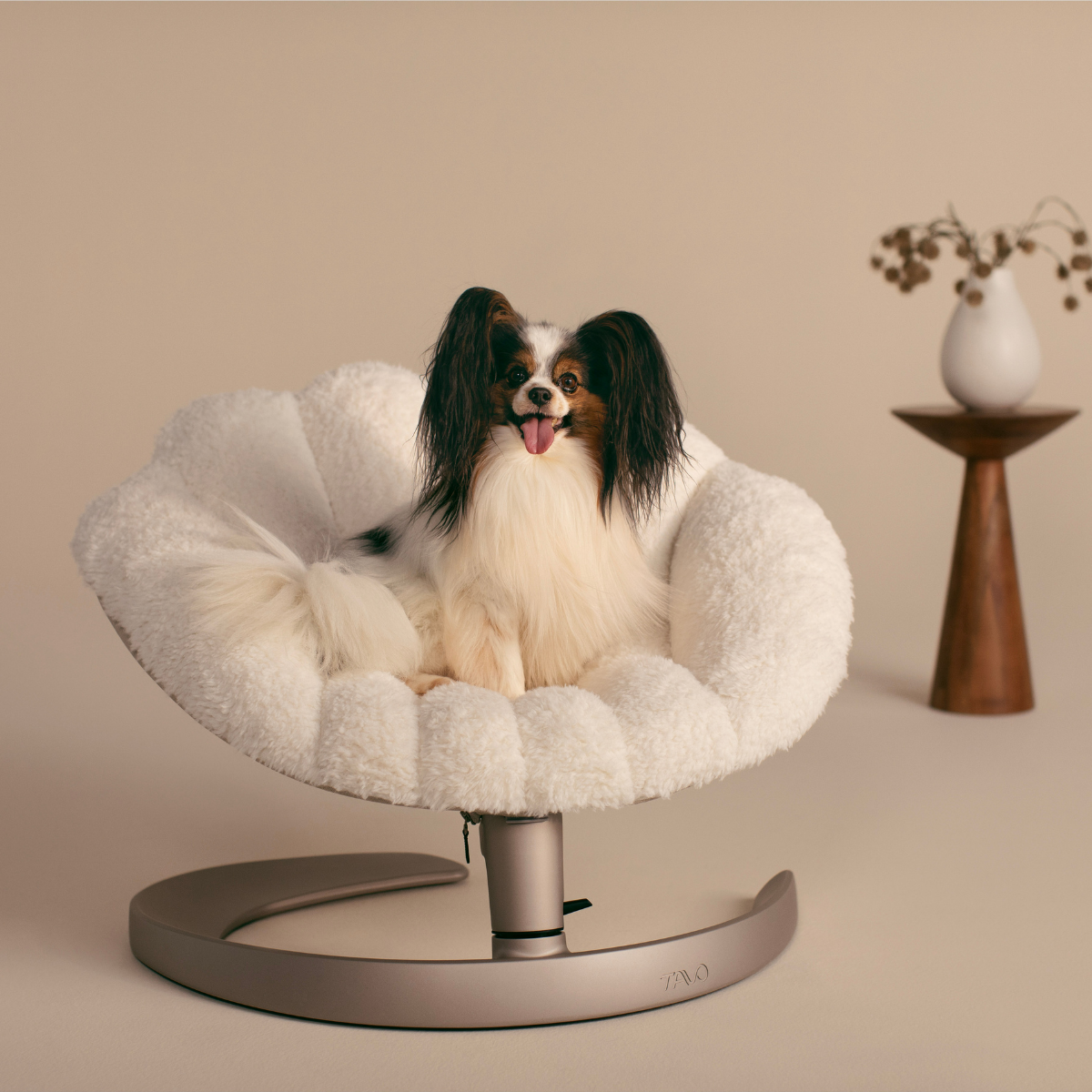 Tavo Shell™ // Gyngende lounge hundeseng (latte)