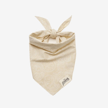 Paisley Tale // Hundebandana i paisleymønster (beige) Large
