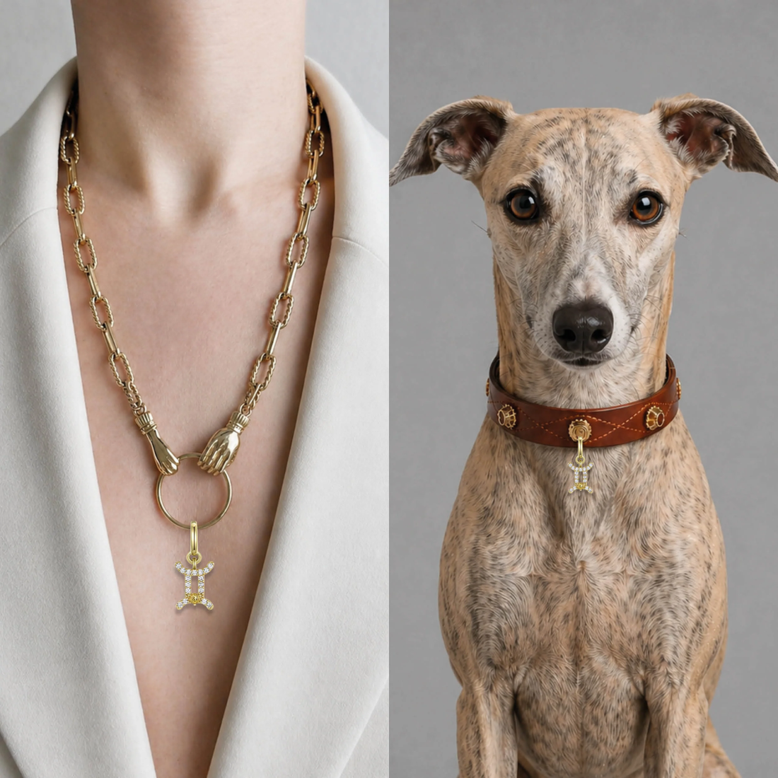 Unleash Cph Gemini Charm // Vedhæng til hundehalsbånd (tvilling)