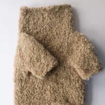 WEAR FIFI  Teddy Sweater //  Håndstrikket sweater i uld-bouclé (beige)