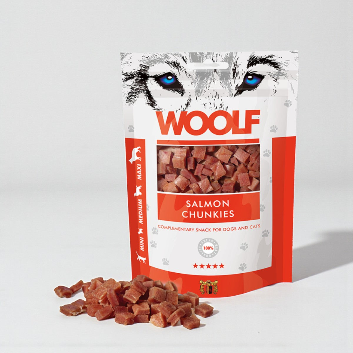 Woolf Salmon Chunkies // Soft Training Treats (Salmon)