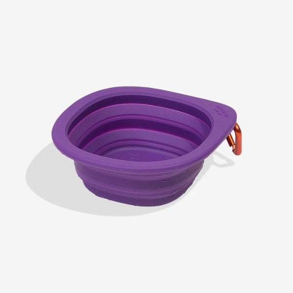 Zee.dog Go bowl // Foldbar hundeskål i silikone (lilla)